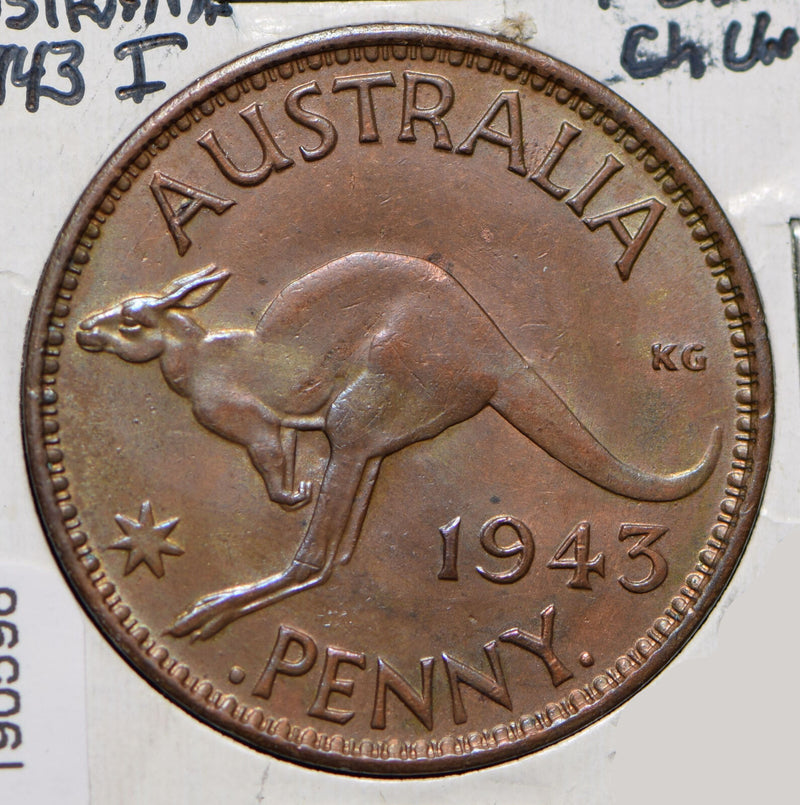 Australia 1943 Penny kangaroo animal  190596 combine shipping