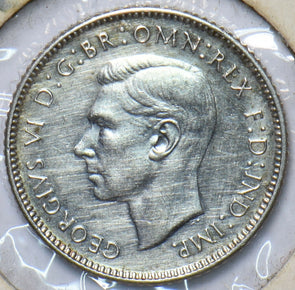 Australia 1943 D 6 Pence Kangaroo animal Emu 902729 combine shipping