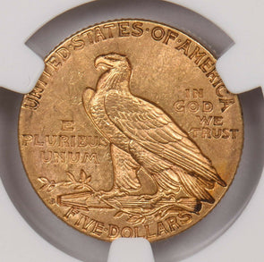 1911 S 5 Dollar Indian Head gold NGC MS 61 NG1023 combine shipping