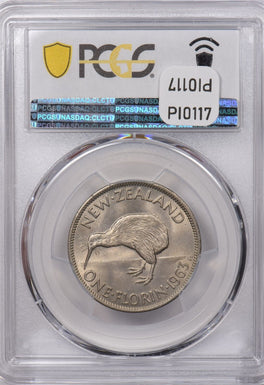 New Zealand 1963 Florin Kiwi Bird animal PCGS MS 65 PI0117 combine shipping