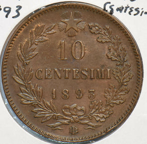 Italy 1893 10 Centesimi 296521 combine shipping