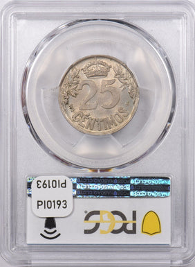 Spain 1925 PC-S 25 Centimos PCGS MS 63 PI0193 combine shipping