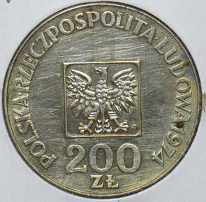 Poland 1974 200 Zlotych Eagle animal 193234 combine shipping