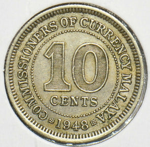 Malaya 1948 10 Cents 153288 combine shipping