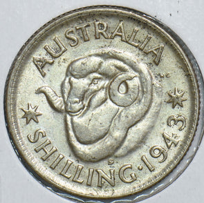 Australia 1943 Shilling Ram 198855 combine shipping