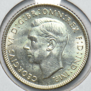 Australia 1942 D 6 Pence Kangaroo animal Emu 192749 combine shipping