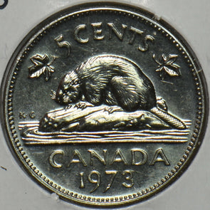 Canada 1973 5 Cents Beaver animal BU 152228 combine shipping
