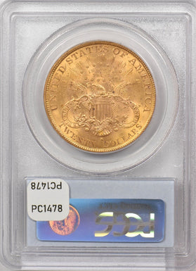 1894--S $20, Double Eagle Gold old holder undergraded PCGS MS63 PC1478