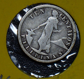 Philippines 1921 10 Centavos silver  190148 combine shipping