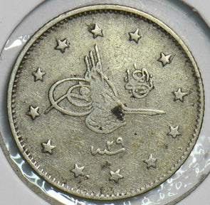 Turkey 1903 AH1293 2 Piastres 152825 combine shipping