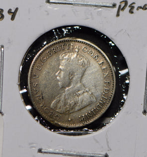 Australia 1934 3 Pence Kangaroo animal Moorhen  191201 combine shipping