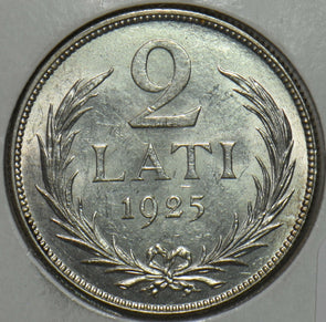 Latvia 1925 2 Lati Ch BU 491190 combine shipping