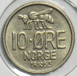 Norway 1963 10 Ore Honey bee animal 152860 combine shipping