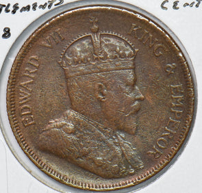 Straits Settlements 1908 Cent  291061 combine shipping