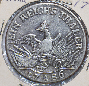 German States 1786 1 Reichsthaler Eagle animal Kingdom of Prussia GE0143 combine