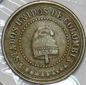 Colombia 1881 2 1/2 Centavos 196288 combine shipping