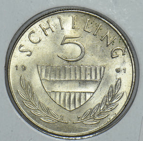 Austria 1961 Man Riding Horse 5 Schilling 191583 combine shipping