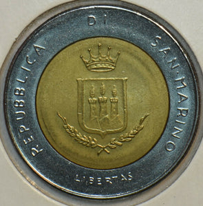 San Marino 1983 500 Lire Horse animal BU Threat of Nuclear War 196000 combine sh