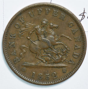 Canada 1852 Penny Bank Off Upper 491522 combine shipping