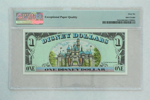 Disney Dollar 1998 Dollar PMG Gem UNC 66EPQ DIS53. Mickey. Sleeping Beauty's Ca