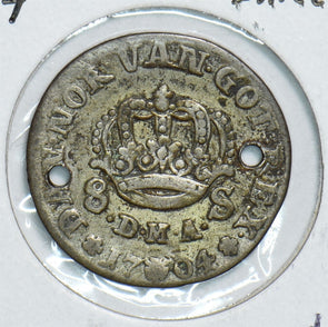 Denmark 1704 8 Skilling Silver 491520 combine shipping