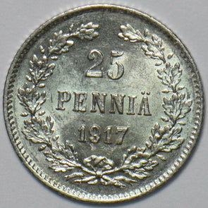 Finland 1917 25 Pennia Eagle animal 294488 combine shipping