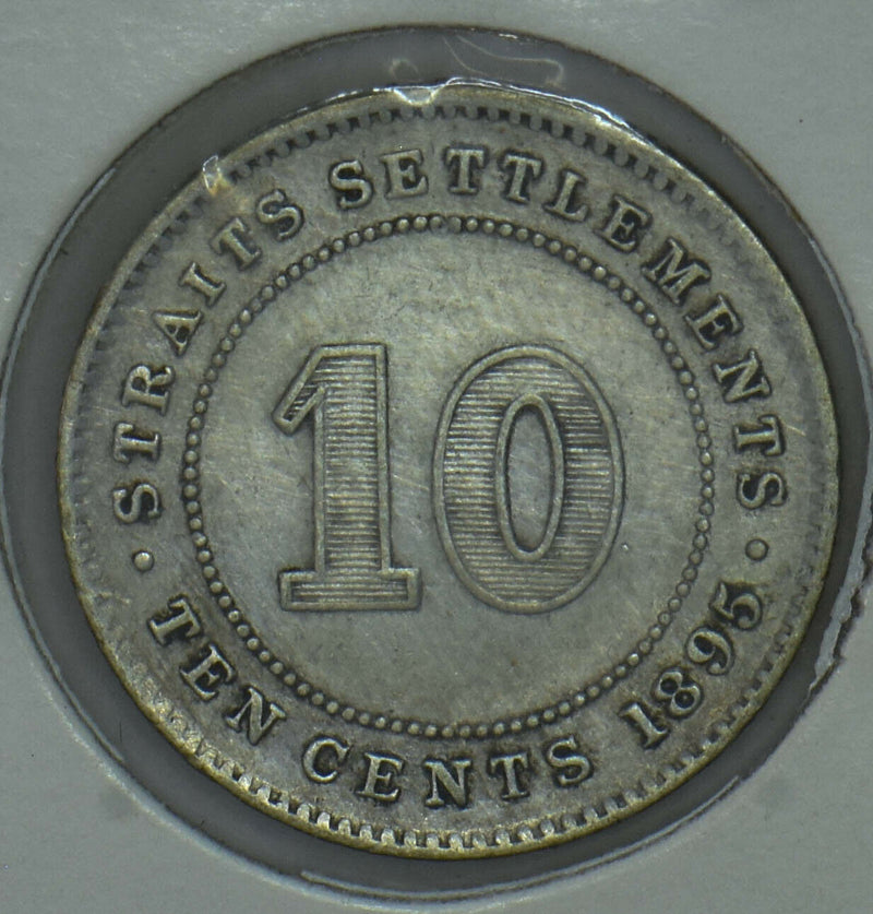 Straits Settlements 1895 Queen Victoria 10 Cents 290542 combine shipping