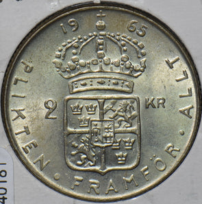 Sweden 1965 2 Kronor 240181 combine shipping
