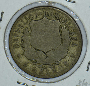 Dominican Republic 1897 Silver 20 Centavos 2 Coins 291083 combine shipping