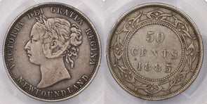 Canada 1885 50 Cents PCGS VF 35 Newfoundland PC1305 combine shipping