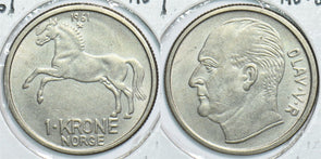 Norway 1961 Krone AU UNC Horse 153928 combine shipping
