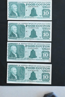 US 1993 -97 USDA $10 Food Coupons AU Lot of 12 RC0715 combine shipping