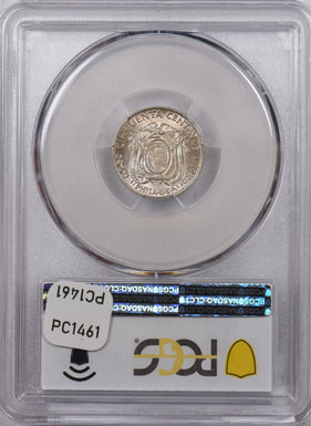 Ecuador 1930 50 Centavos Eagle animal PCGS MS 64 Phila-USA PC1461 combine shippi