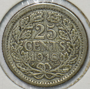 Netherlands 1918 25 Cents 903190 combine shipping