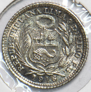 Peru 1916 1/2 Dinero 293838 combine shipping