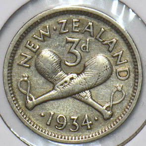New Zealand 1934 3 Pence 903240 combine shipping