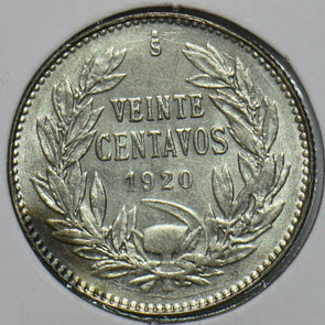 Chile 1920 20 Centavos Condor animal 297722 combine shipping