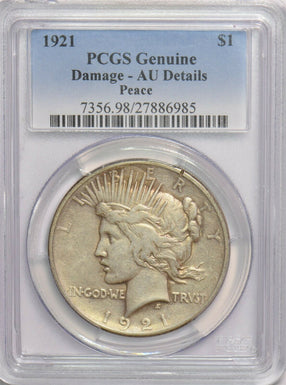 1921 Peace Dollar PCGS AU PC1187 combine shipping