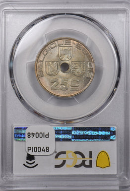 Belgium 1939 25 Centimes PCGS MS 65 KM-114.1 Belgique-Belgie Coin Alignment PI00