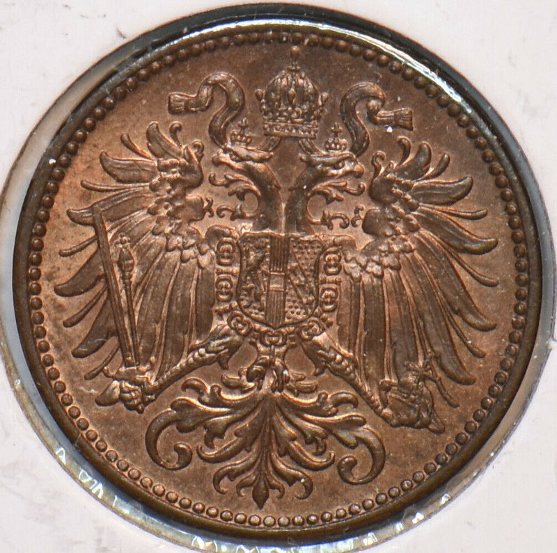 Austria 1907 2 Heller Eagle animal 194856 combine shipping