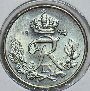 Denmark 1954 10 Ore 198269 combine shipping