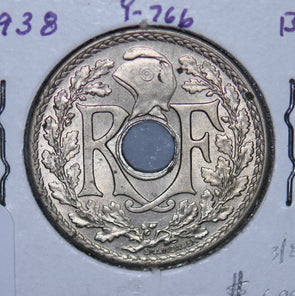 France 1938 25 Centimes BU 290054 combine shipping