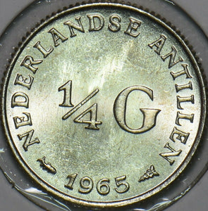 Netherlands Antilles 1965 1/4 Gulden 152449 combine shipping