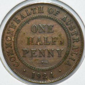 Australia 1924 Georgivs V 1/2 Penny 192148 combine shipping