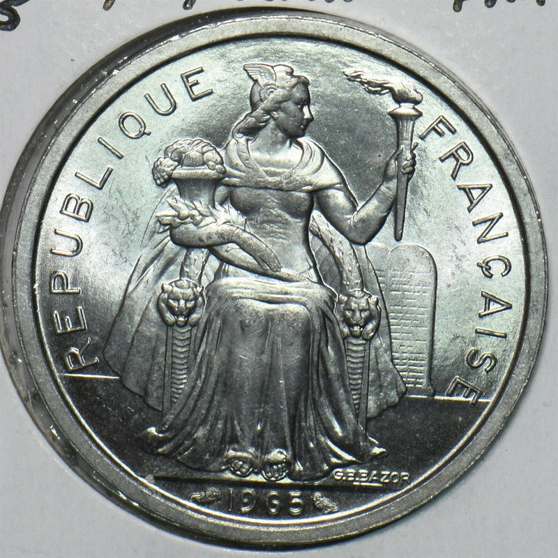 French Polynesia 1965 2 Francs 297743 combine shipping