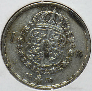 Sweden 1950 Krona 150667 combine shipping