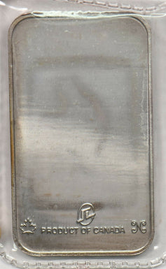 Canada 1990 's 1oz troy silver bar Aquarius National Co zodiac series BU0688 com
