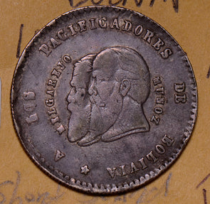 B0069 Bolivia 1865  1/2 Melgarejo  potosi combine shipping