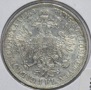 Austria 1860 A Florin Eagle animal 490326 combine shipping