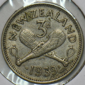 New Zealand 1939 3 Pence 903634 combine shipping